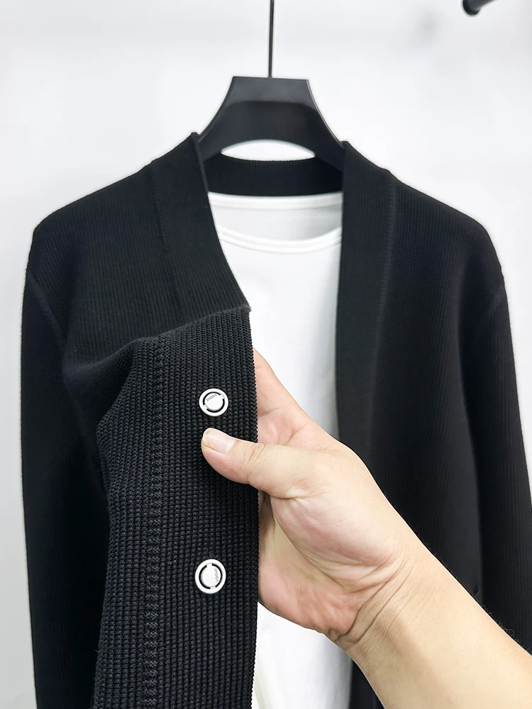 

Trendy V-Ne Knitted Sweater Coat for Men Casual Outerwear oulder Length Open Cardigan Premium Quali Polyester Blend