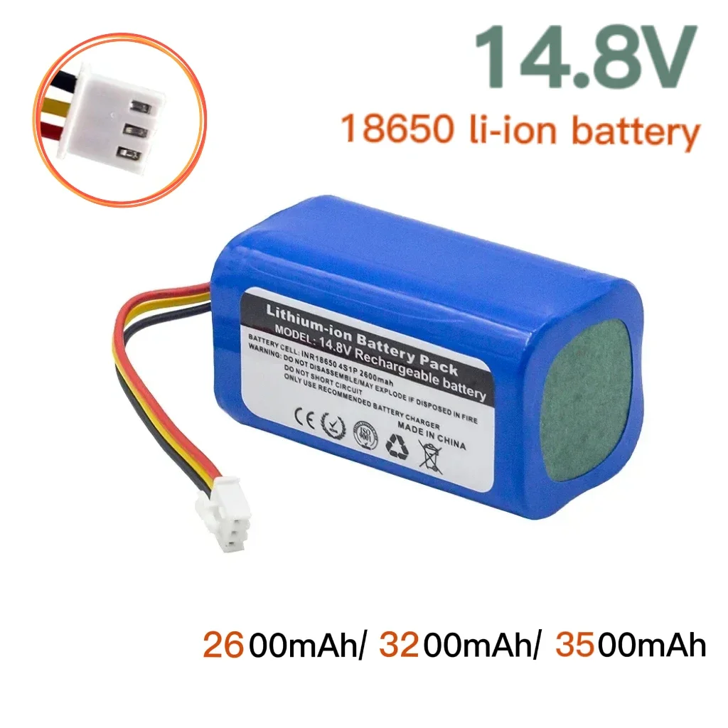 

. For LIECTROUX C30B XR500 E30 Robot Vacuum Cleaner 14.4V C30B battery E30 battery 18650 14.8V 2600/3200/3500mah li-ion battery