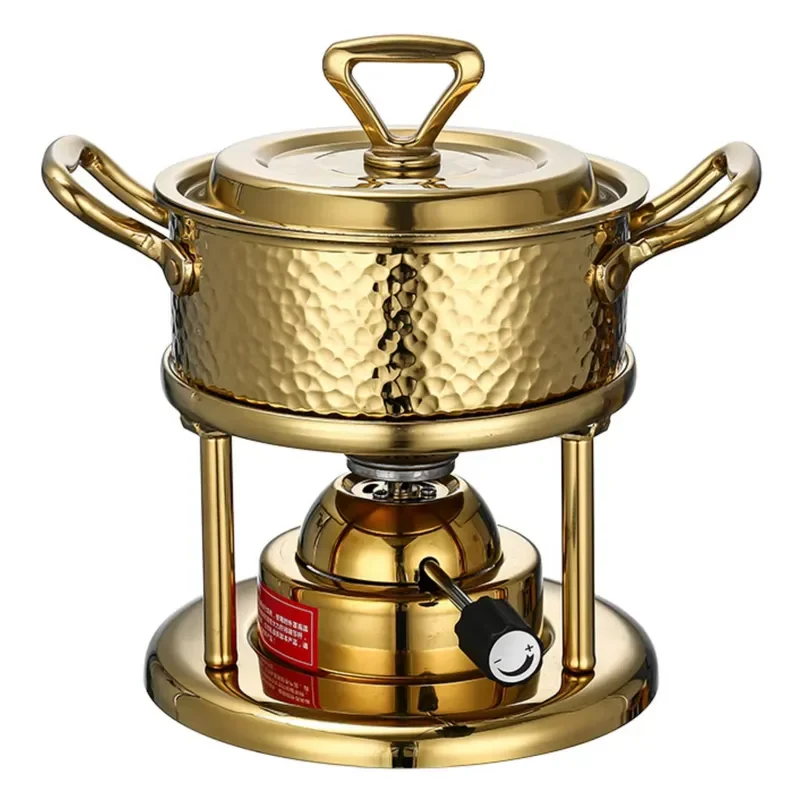 Commercial Stainless Steel Hot Pot Set Single Burner Gas Stove Triple Pot Dual Purpose Cooking Equipment for Restaurant
