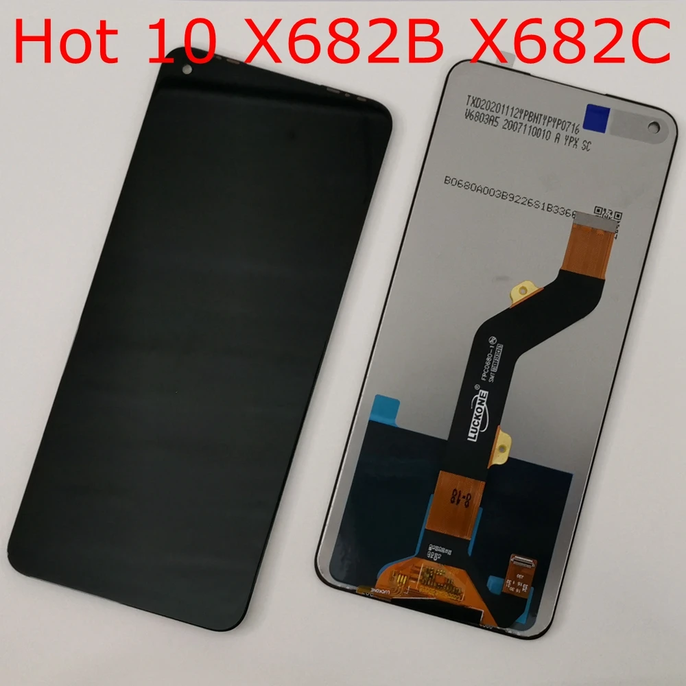 For Infinix Hot 10 Play X688C LCD Display Touch Screen Digitizer For LCD Hot 10 X682B Hot 10s 10t X689 10i Hot 10 Lite X657B LCD