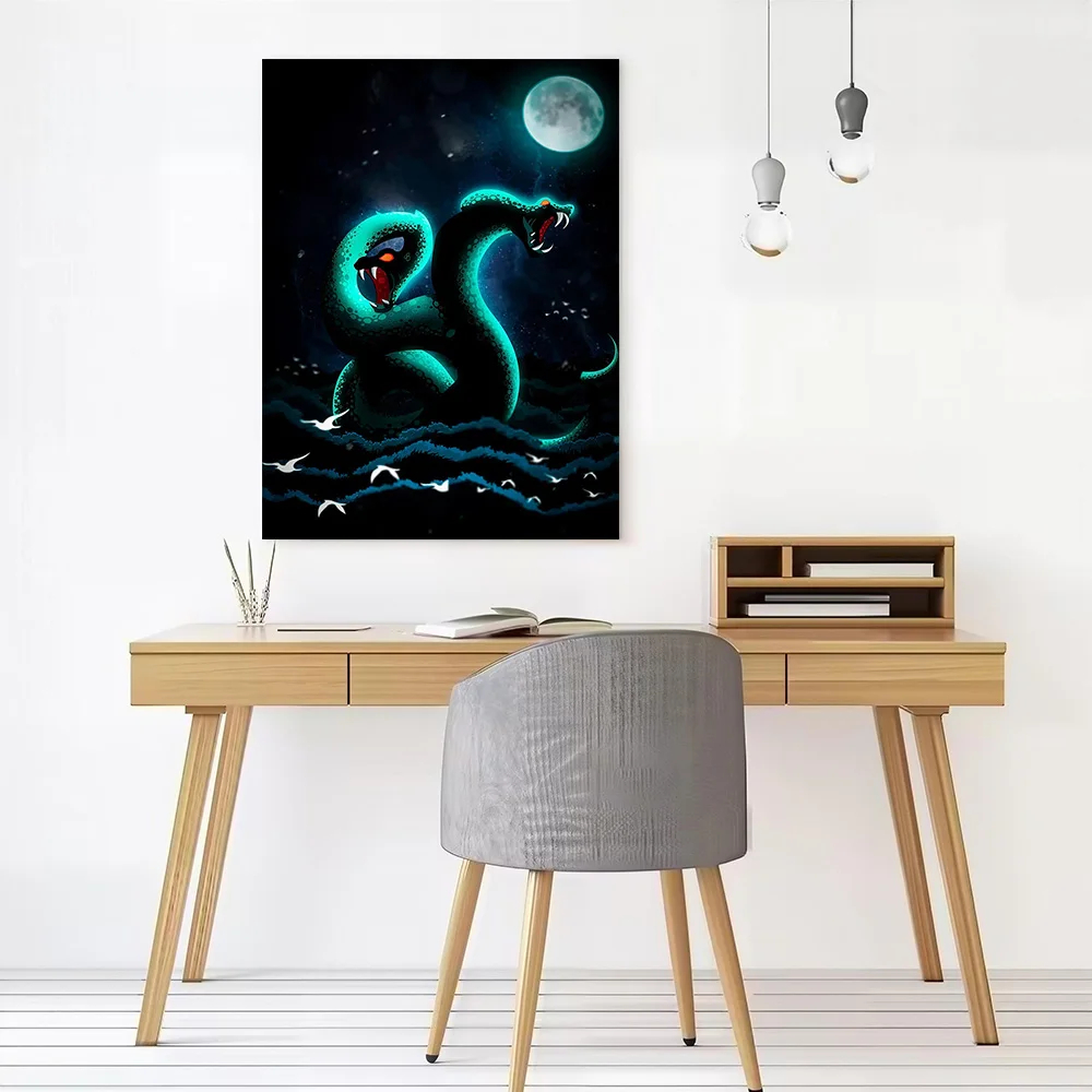 Legend of the Gemini Snake Canvas Wall Art Poster Custom Photo Print Modern Painting for Fans Room Decorating Interior Wand Deko