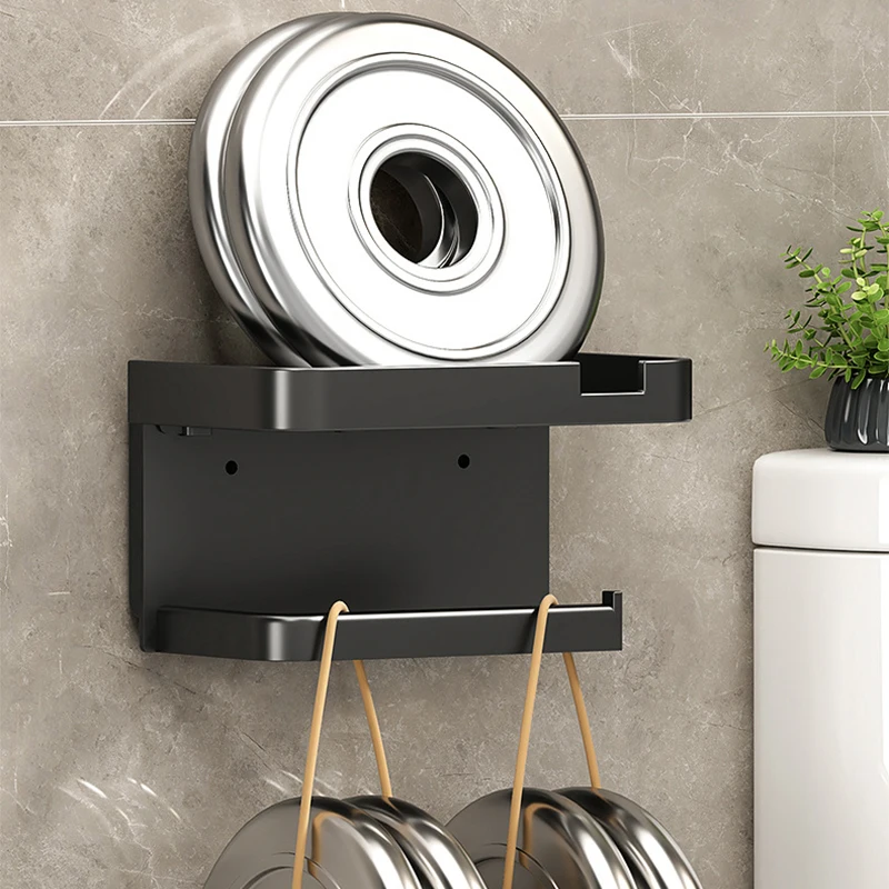 Toilet Paper Holder Plastic Storage Rack Kitchen Towel Placement Of Seasoning Bottles Bathroom Wall Roll Of Paper Phone Storage view 2