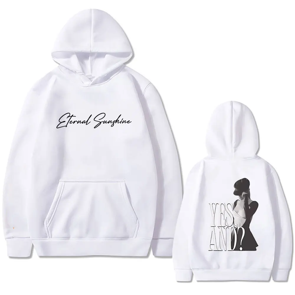 

Ariana Grande Yes and Graphic Print Hoodie Men Women's Hip Hop Oversized Pullover Hoodies Unisex Casual Fashion Fleece Hoodies