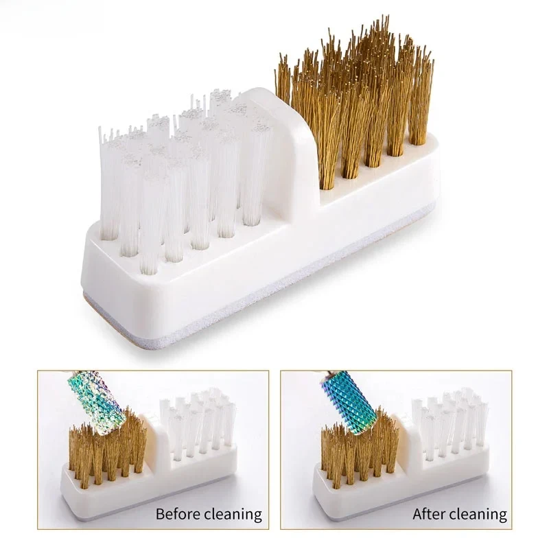 Copper Wire Nail Drill Bit Polishing Head Cleaning Brush Remove Dust Soft Hair Tools