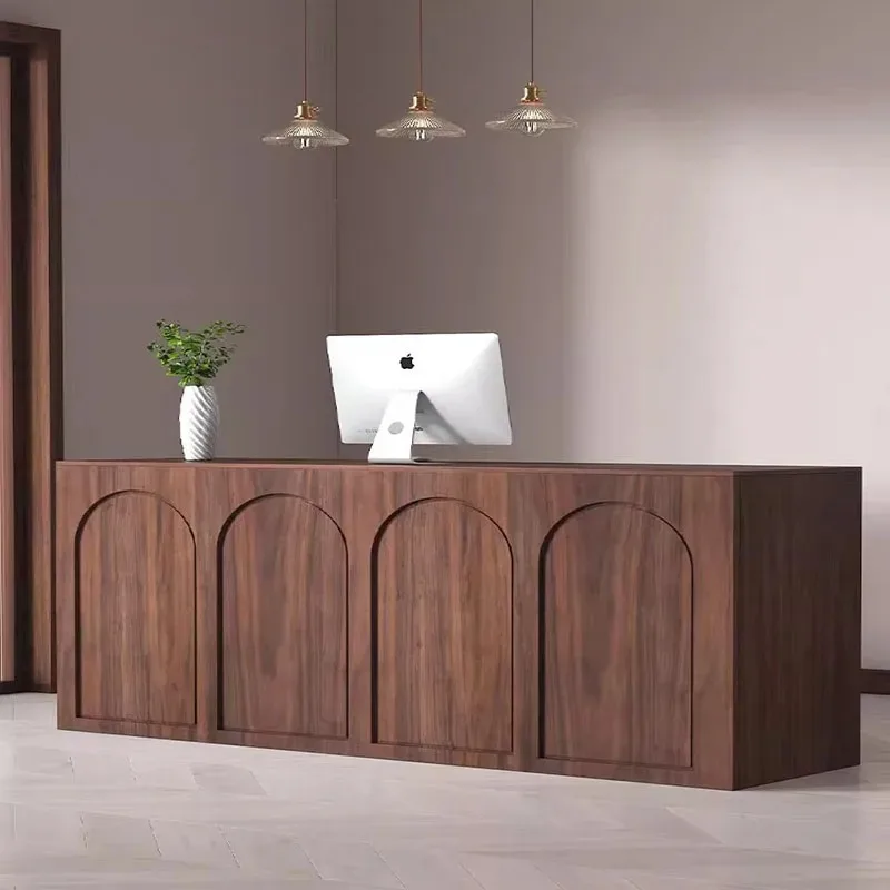 

Fashion Interior Reception Desk Counter Display Beauty Room Decor Big Size Safe Reception Desks Modern Scrivania Hotel Furniture
