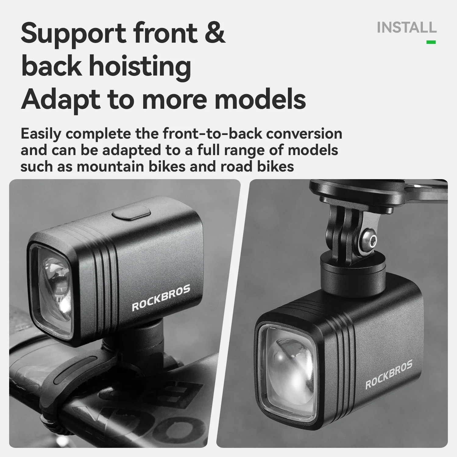 

ROCKBROS 1000LM Bicycle Front Hanging Light Bike Headlight Cut-off Line Intelligent Power Display Screen High Brightness Light