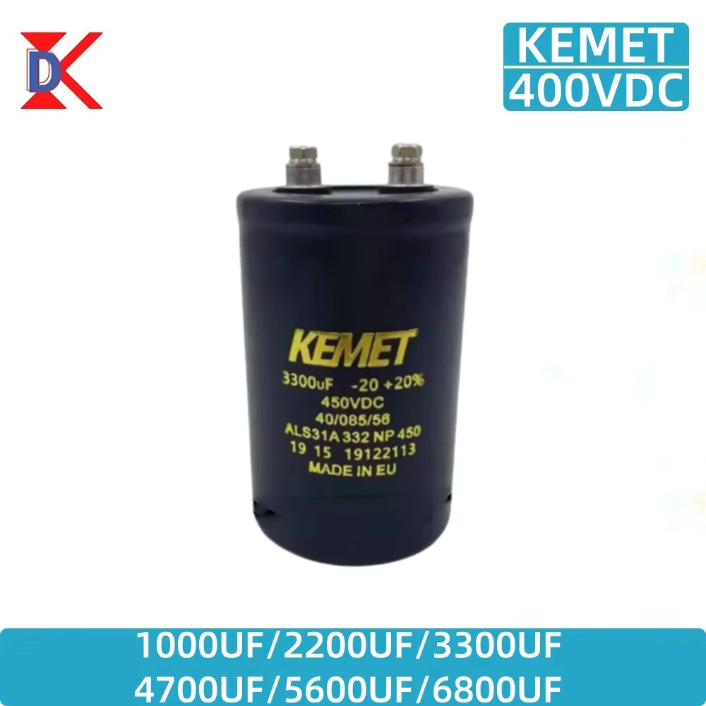 KEMET Orginal Screw Foot Electrolytic Capacitors Inverter 400V 1000UF 2000UF 3300UF 4700UF 5600UF 6800UF Bolt Aluminum Capacitor