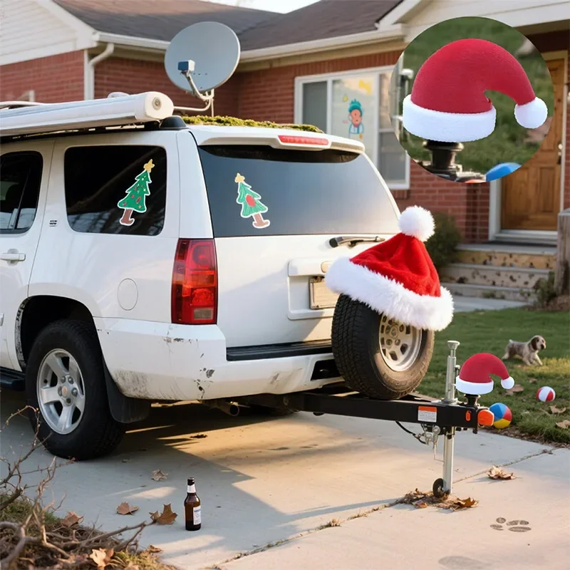 

Рождественская елка, сцепка прицепа, шаровая крышка, муфта прицепа, подарок, напечатанная из Рождества, 3D колпачок, трубка, предотвращает ржавчину, приемник J1P8