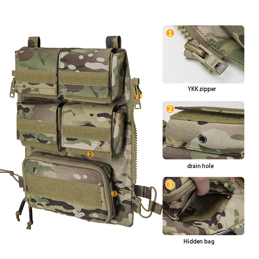 Tactical Vest zipper Back Pocket, suitable for AVSJPC2.0CPC Vest