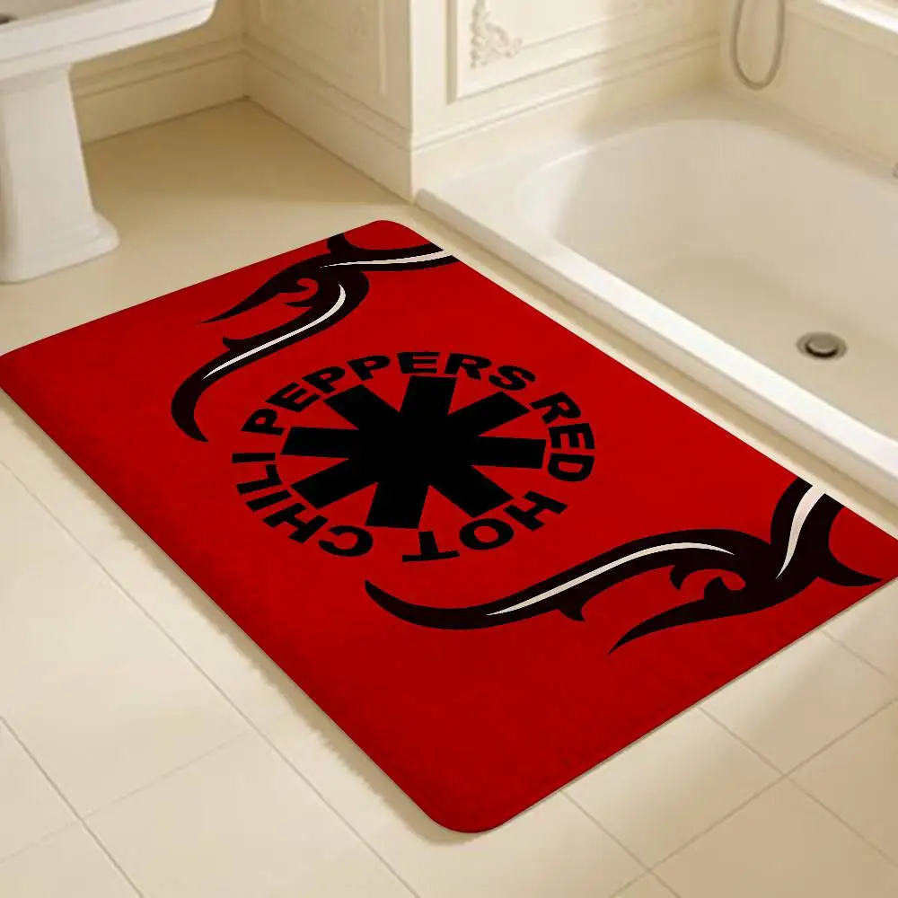 Red Hot Chili P-Peppers Band Floor Mat Anti-slip Absorb Water Long Strip Cushion Bedroon Mat Alfombra