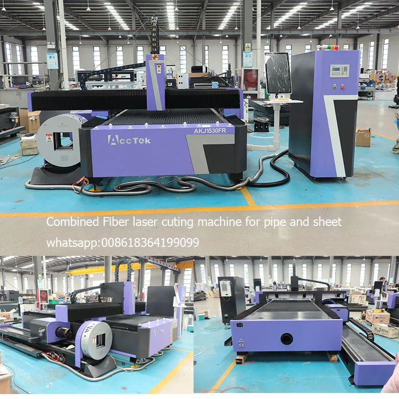 3015 Cnc Fiber Laser Metal Cutting Machine with Rotary 2000w 4000w 6000w Raycus /Max/IPG Laser Power