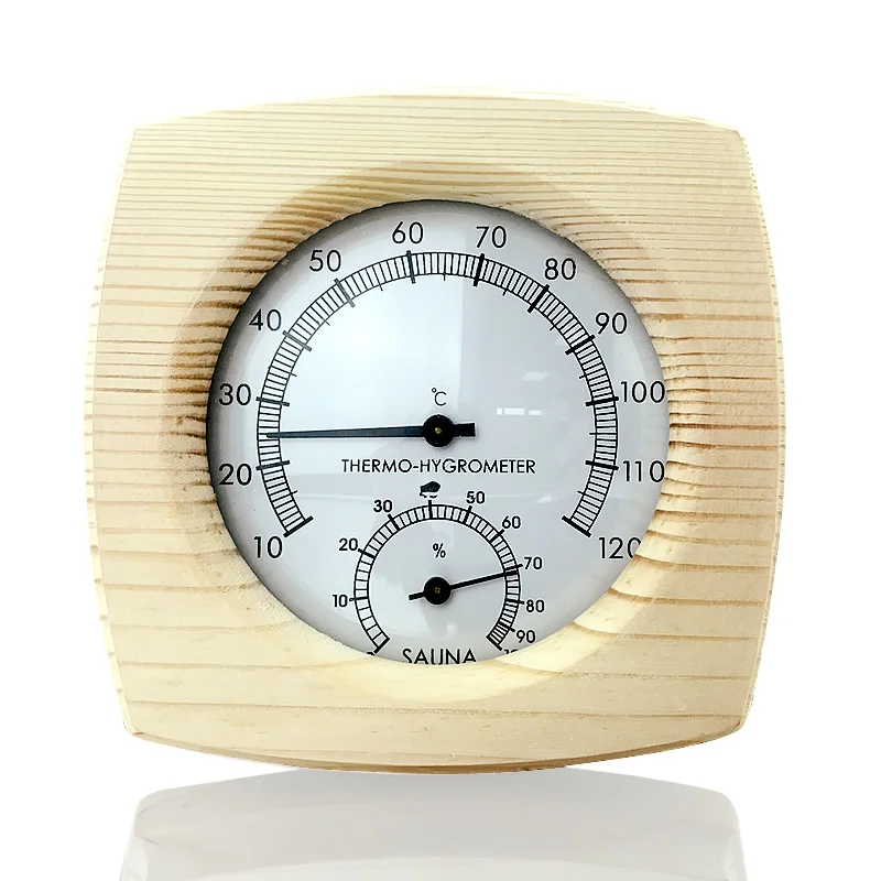 5 Type Original Wood Hemlock Sauna Hygrothermograph Durable Thermometer Hygrometer Humidity Temperature Measure Gauge For Indoor