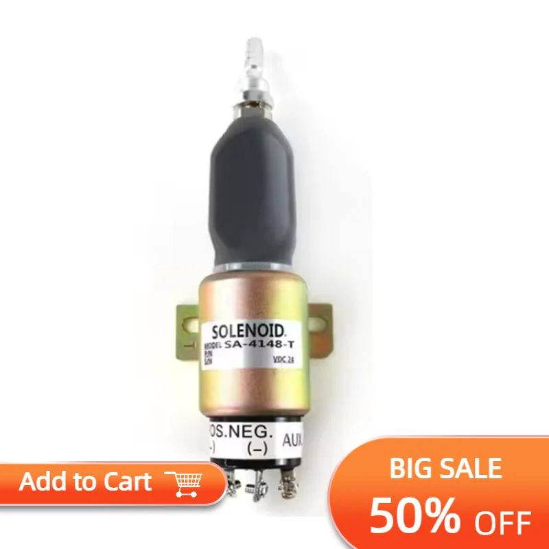 

Suitable Fits R160lc-7 R180lc Excavator Accessories 1751 Sa-4148-t 12v Fuel Extinguishing Solenoid Valve 6d24 S4k Spare Parts