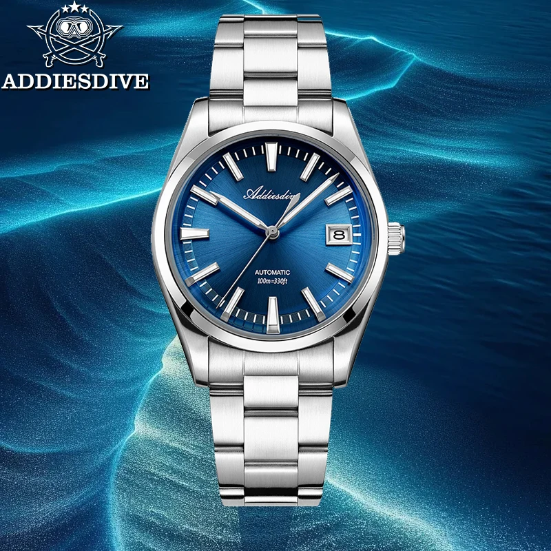 

ADDIESDIVE Luxury Watch 39mm Automatic NH35 Mechanical New Men Watches 10Bar Diving Luminous Stainless Steel AD2077 Waterproof