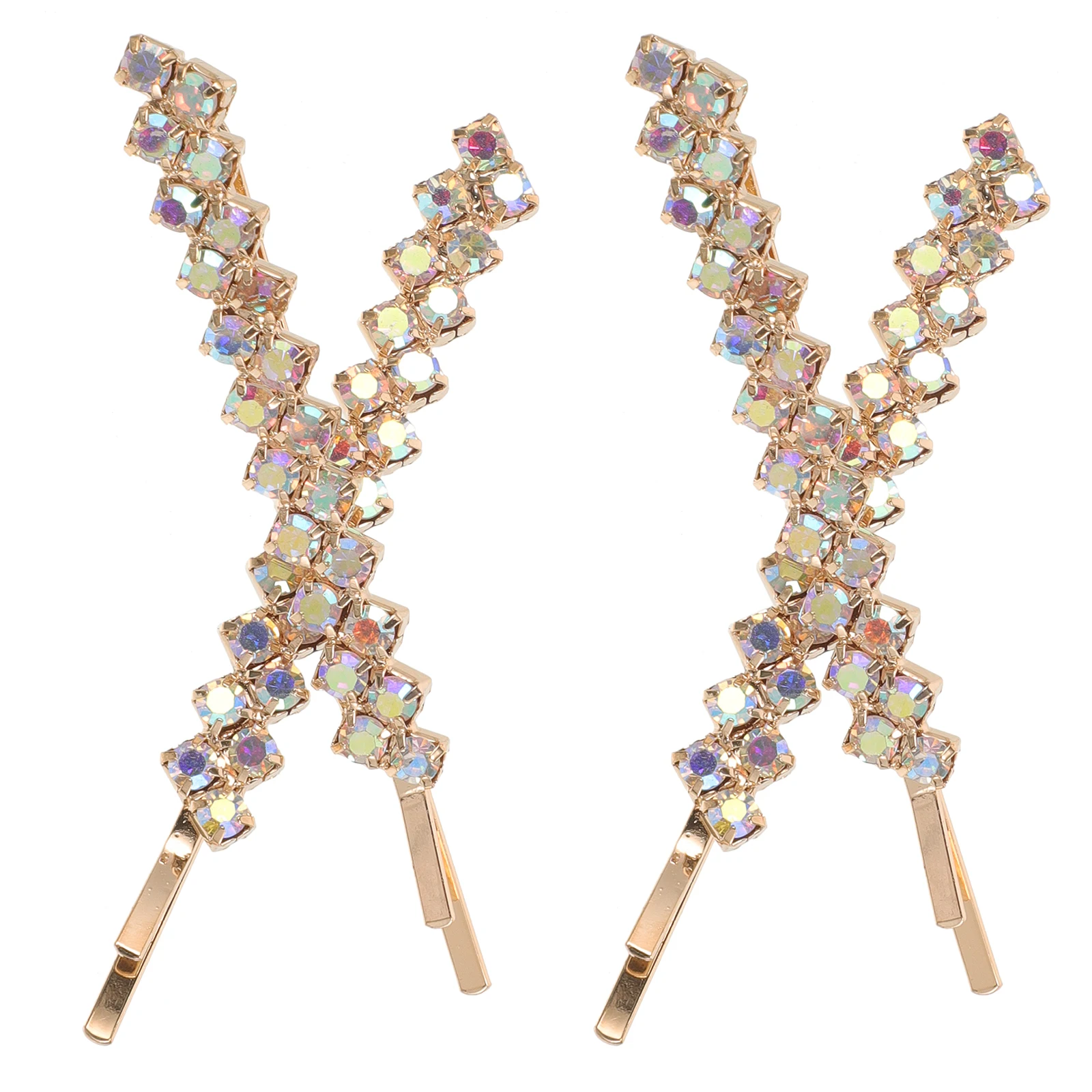 

Crystal Hairpin Rhinestone Woman Hairpin Stylish Bobby Hairpins Vintage Wedding Accessories Metal Beautiful Hair Clips Matching