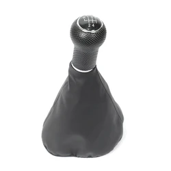 PU Leather 5Speed Gear Shift Knob For Golf MK4 Bora POLO For SEAT CORDOBA INCA IBIZA Gear Shifter Lever Stick