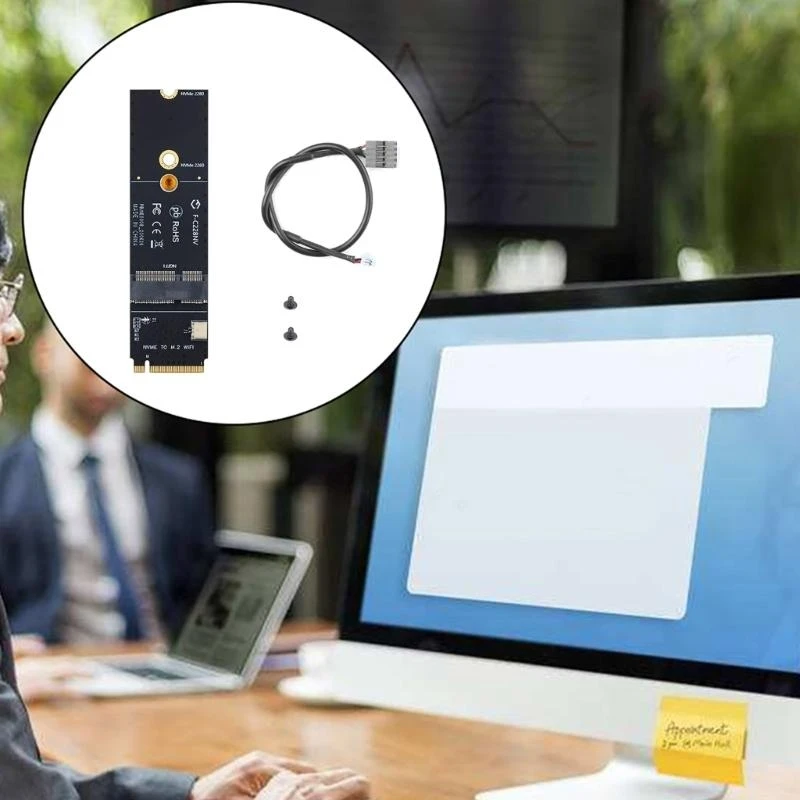 

Адаптер Wi-Fi A+E Ключ для беспроводной сетевой карты M-ключа для BCM94352Z AX200 AX210 NVME PCIE SSD Best Sale