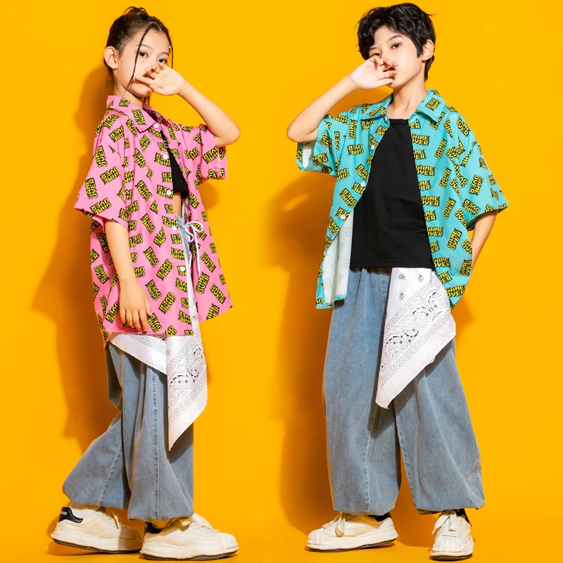 Trajes de Baile Hip Hop Infantil, Roupas Femininas, Roupas Meninos, Roupas de Dança de Rua, Roupas de Dança, Camisas Coletes, Jeans, Calças