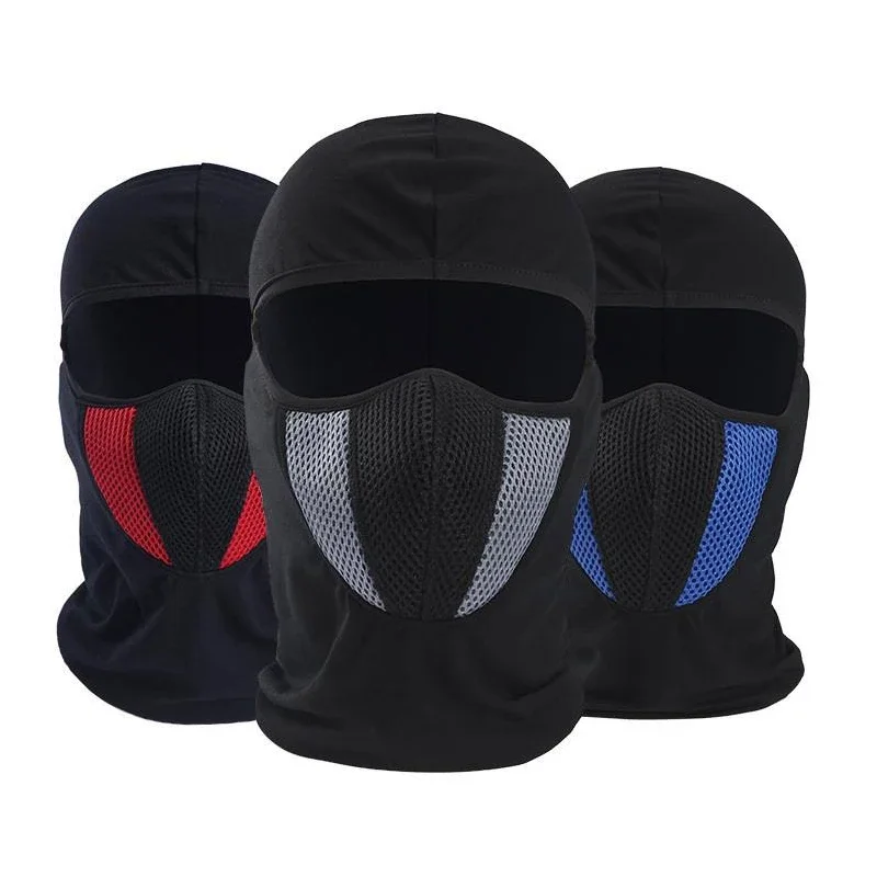 Breathable Balaclava Motorcycle Full Face Mask Motorbike Cycling   Helmet Hood Moto Riding Neck Face Mask Balaclava Mask