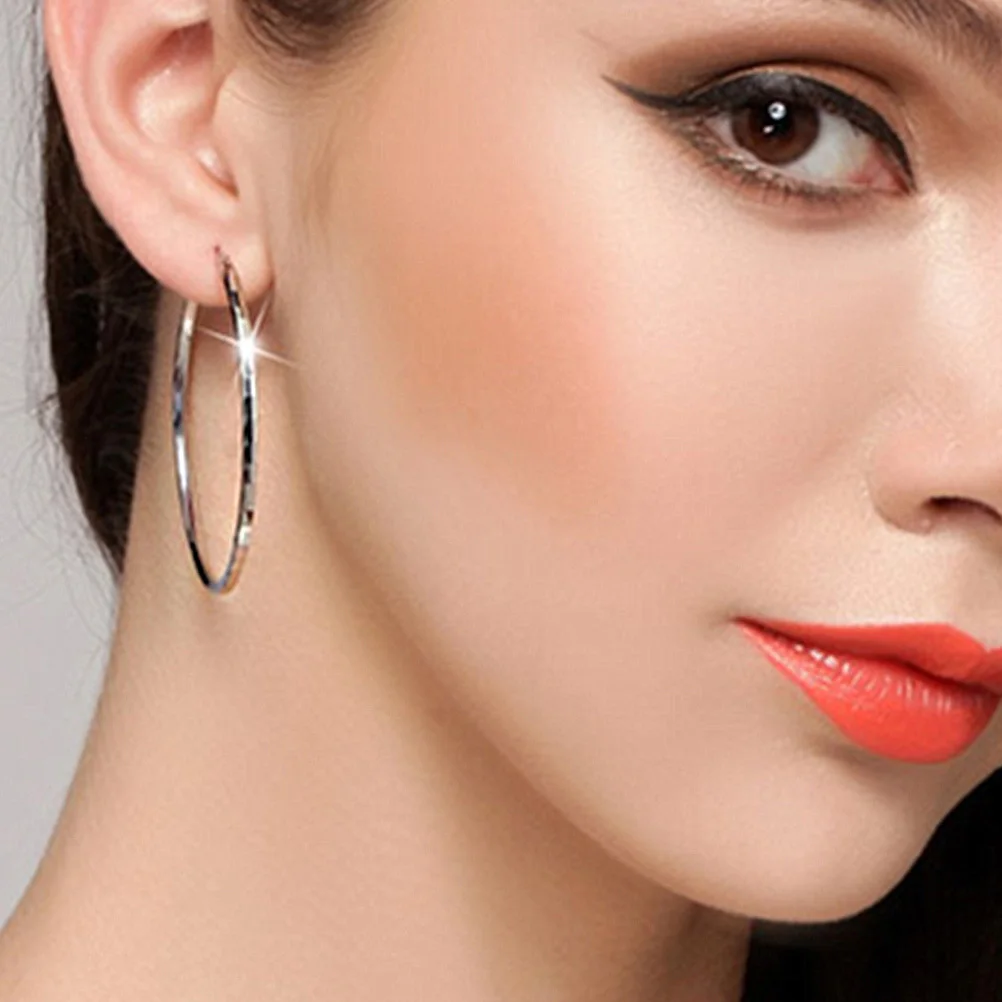 

1 Pair Big Circle For Women Fashion Metal Hoop Endless Earrings Statement Jewelry Drop Women Jewelry Earrings