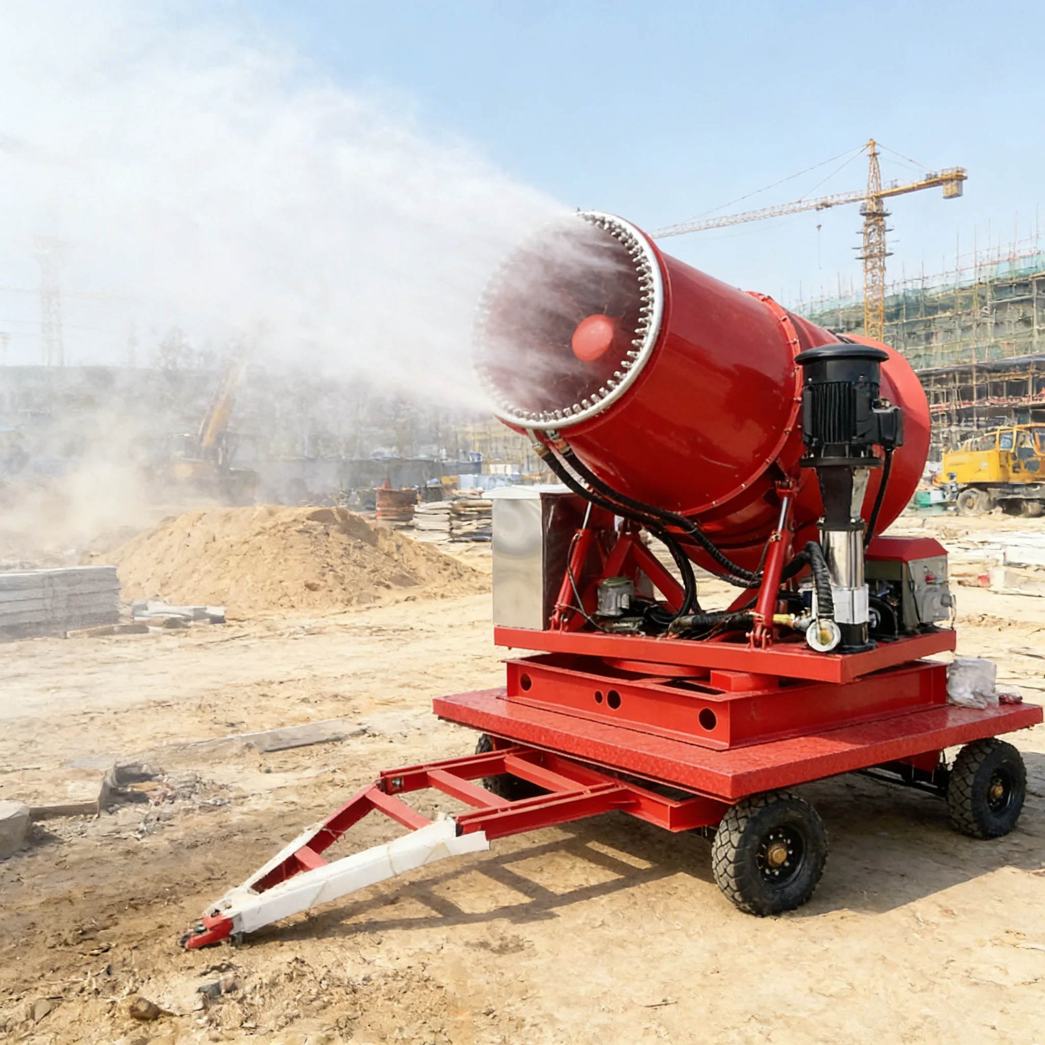 

Electric Motor Fog Cannon Machine 40m Distance Automatic Mist Blower For Factory Cooling And Environmental Protection