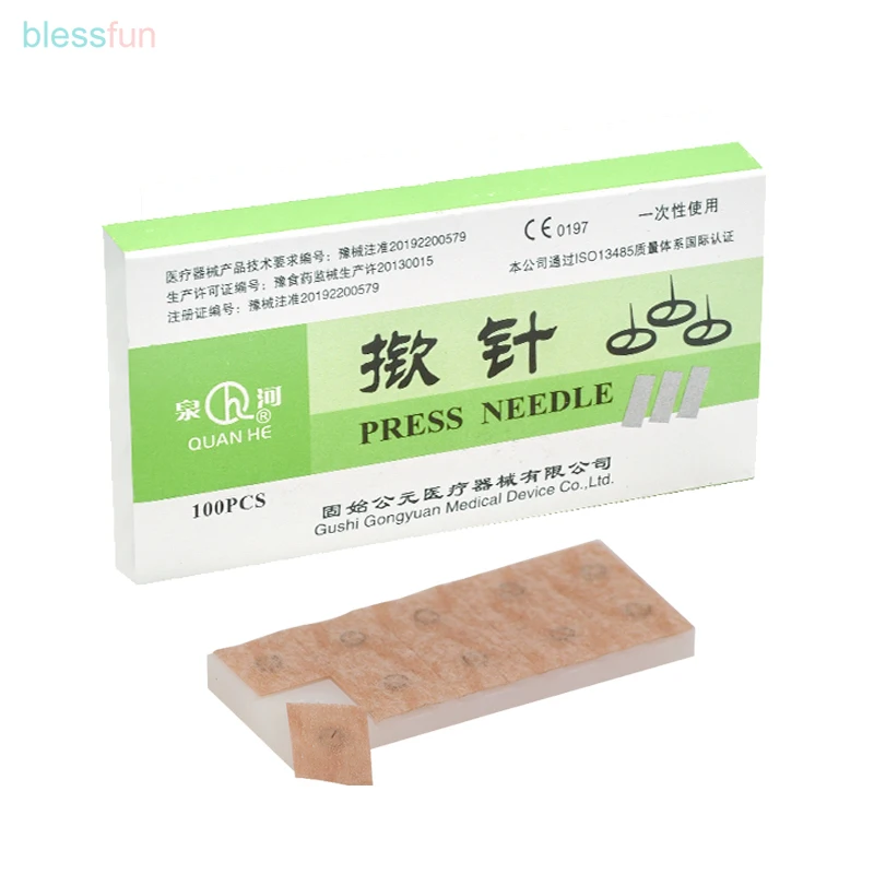 10Box 0.22*1.5mm Sterile Press Needle Auricular Acupoints Acupuncture Needle Skin Massage Stimulation Ears Stickers Wholesale