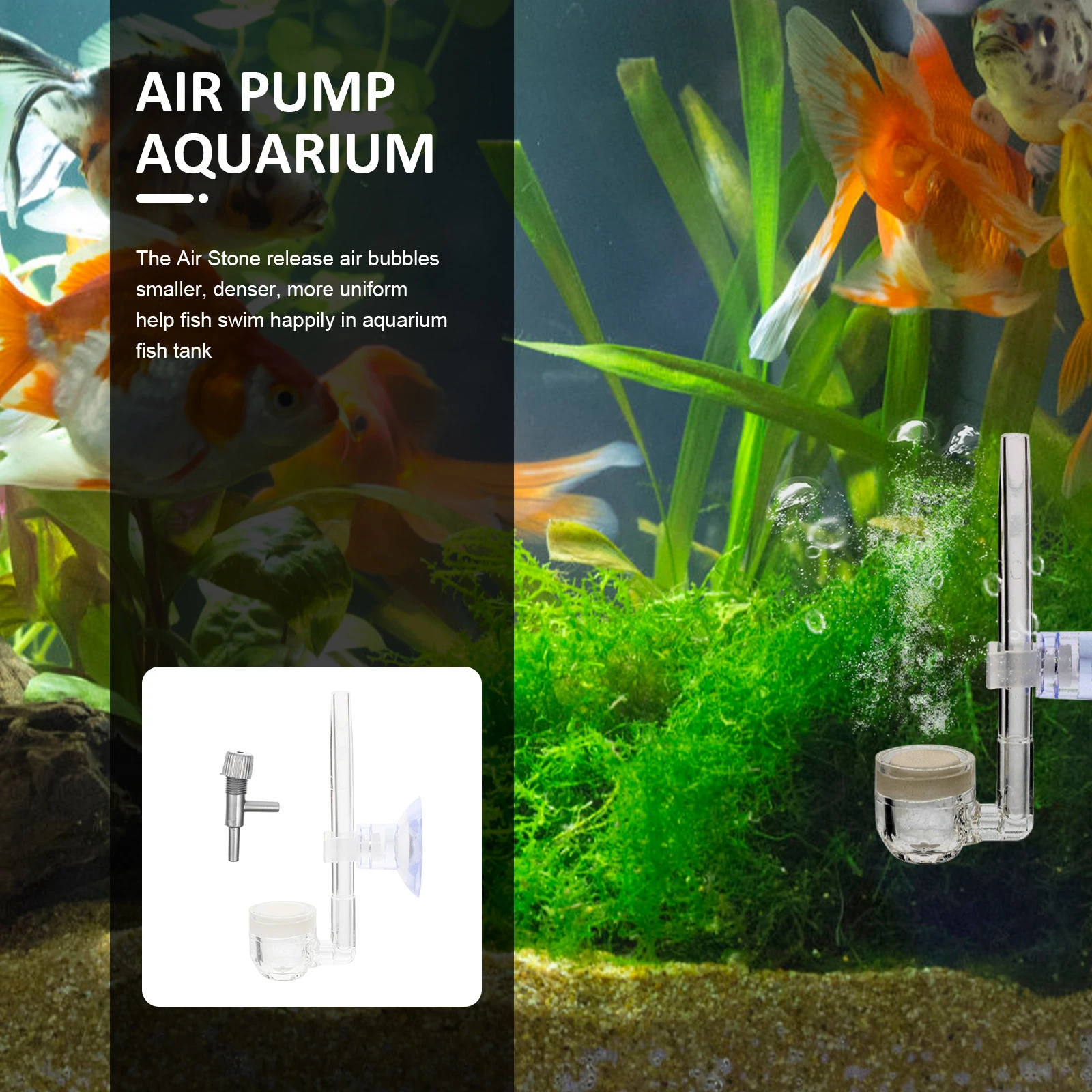 

1pcs Stone For Aquarium Bubbler Diffuser Fish Tank Fine Bubble Airstone Hydroponics Quiet Aerator