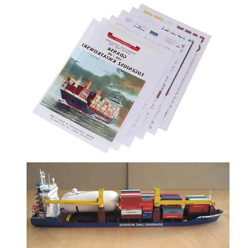 1:400 Gdansk Cargo Ship DIY Handcraft 3D Paper Card Model Sets