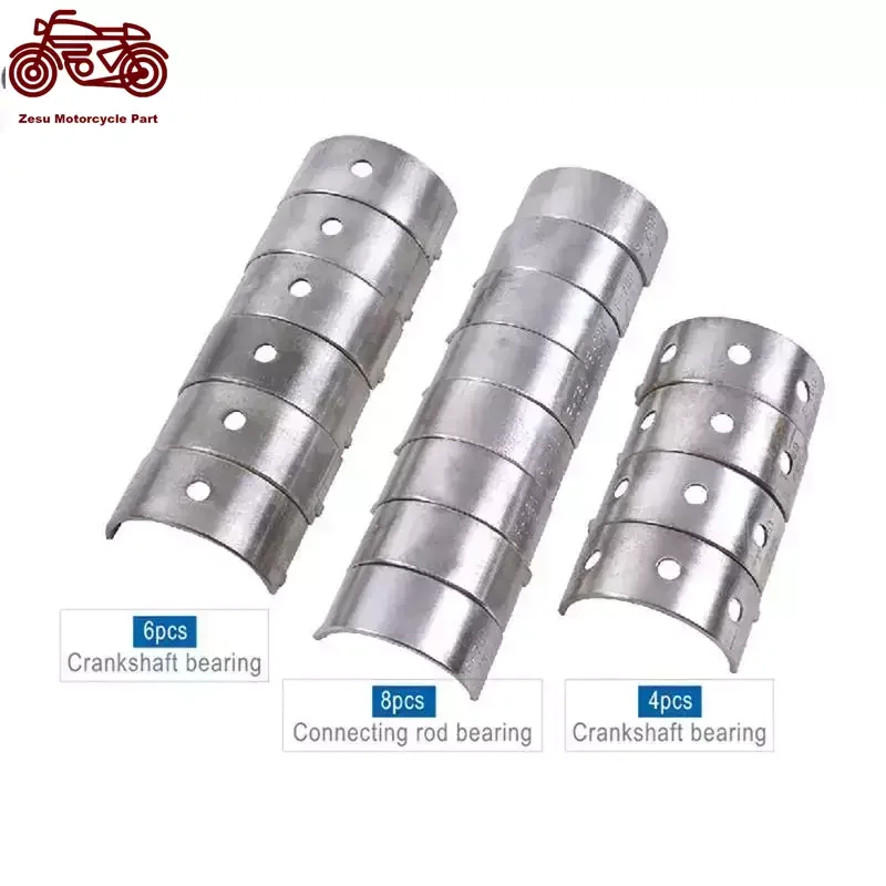 25mm 28mm 18pcs/set Motorcycle Engine Parts For Kawasaki ZR250 ZR 250 Oversize +50 +75 +100 Connecting Rod Crank shaft Bearing