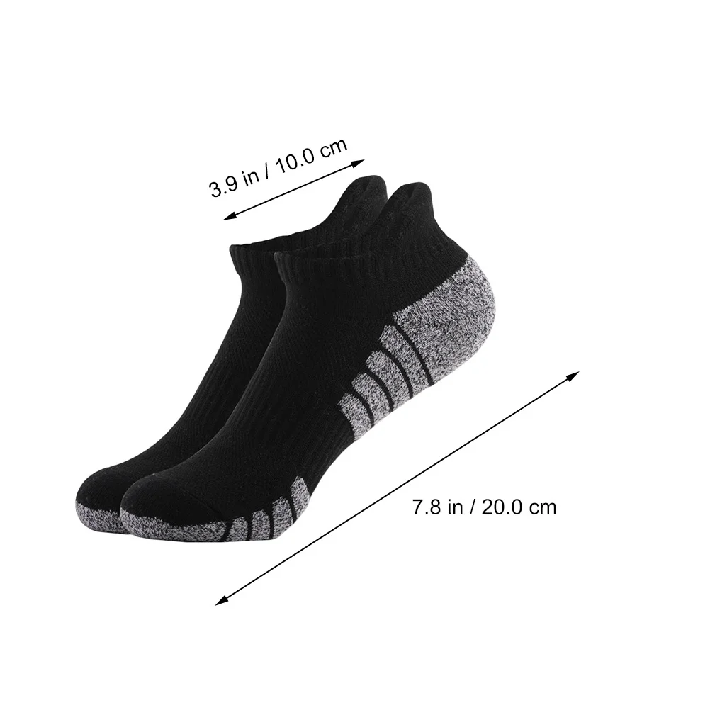 6Pairs Anti-Slip Running Socks Breathable Cotton Sports Socks Ankle Comfortable for Joggers Athletes Workout Practice