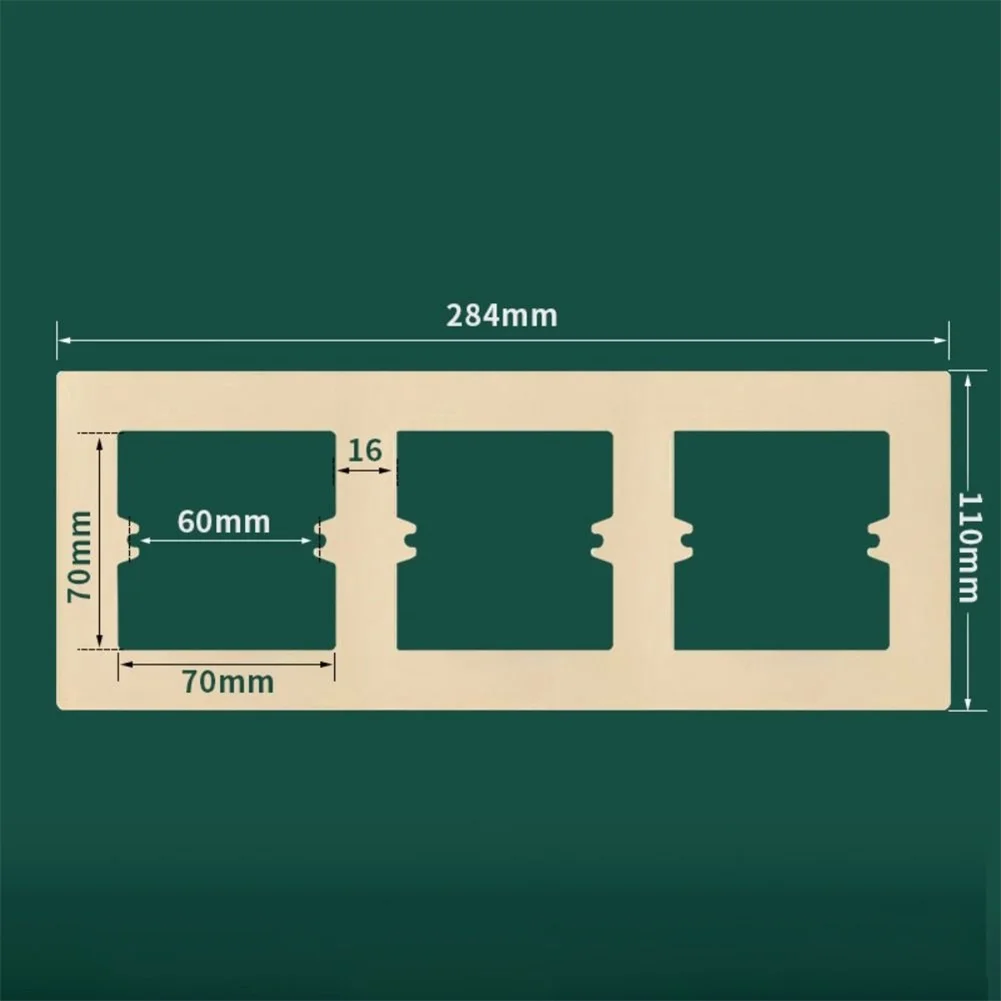 For Home Improvement Gold Switch Socket Panel Outlets Decorative Frame Versatile Compatibility Easy Installation
