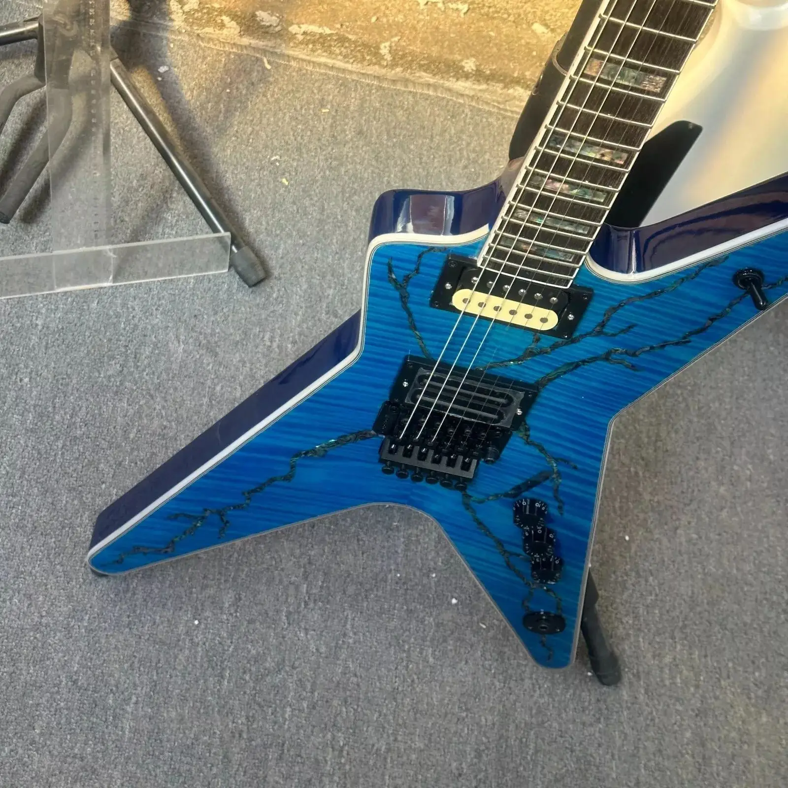 Cool Blue Dimebag Dean Wash bur.n  Guitar Lighting Body