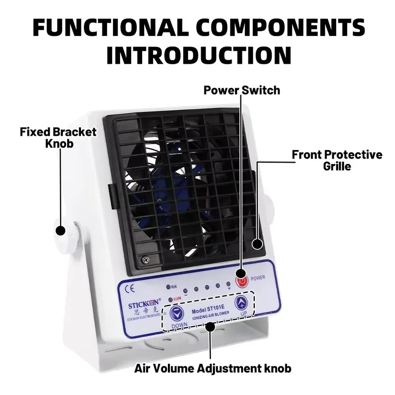 Factory Wholesale ODM Benchtop DC Ionizing Air Blower Static Electricity Eliminator ESD Equipment for Electronics