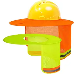 Construction Safety Reflective Hard Hat Neck Shield Helmet Sun Shade Reflective Stripe Kit Summer Sun Protection Prevent Sunburn