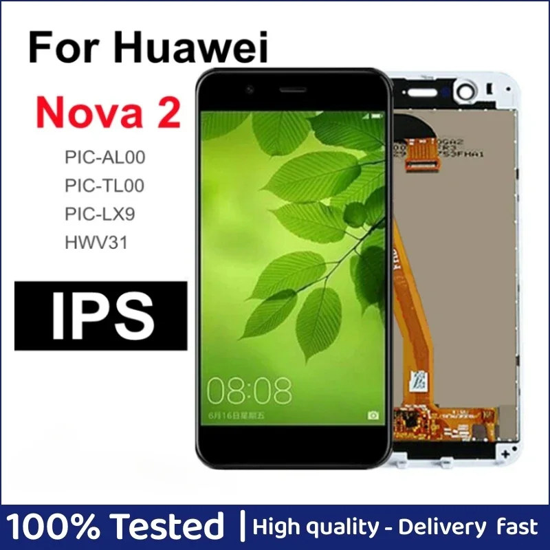 

5.0" For Huawei Nova 2 Lcd Screen Display Touch Digitizer Panel for Huawei PIC-AL00 PIC-TL00 PIC-LX9 HWV31 nova2 LCD With Frame