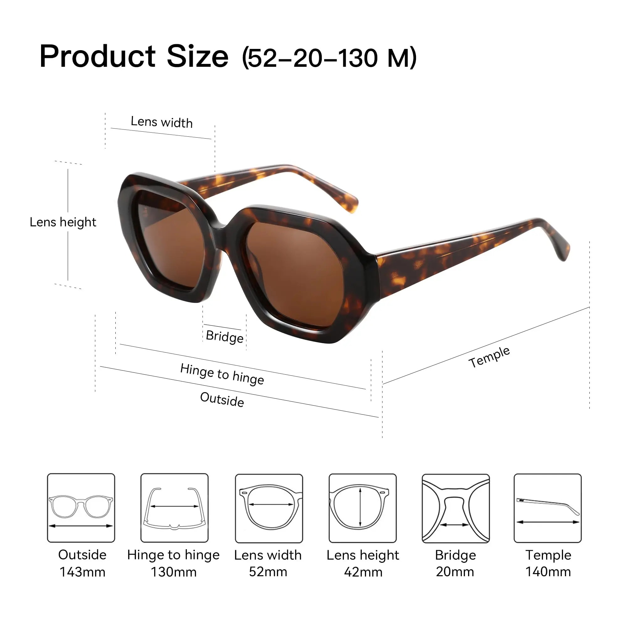 ZENOTTIC Trendy Polarized Sunglasses for Women: Designer Hexagon Sun Glasses for Ladies - Retro shades with UV400 Protection