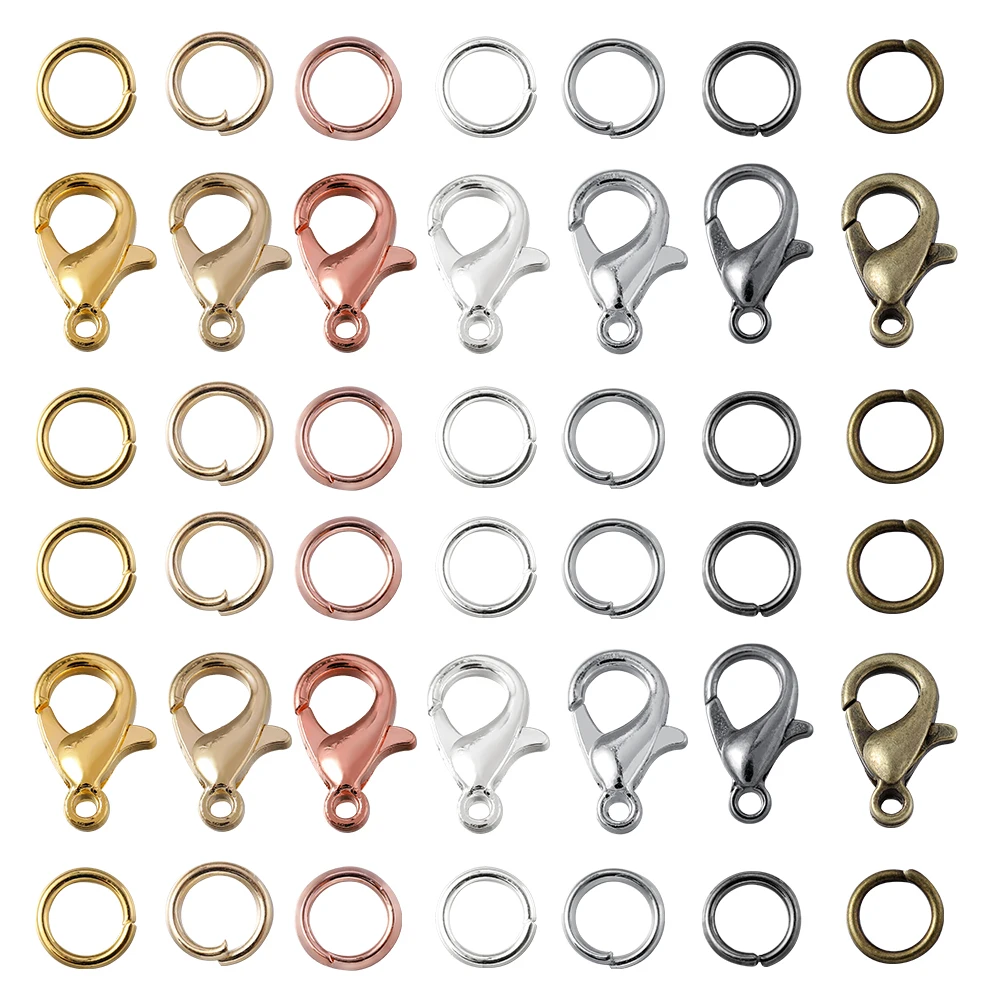 200pcs Rings & Clasps Set for DIY Jewellery Making Kit