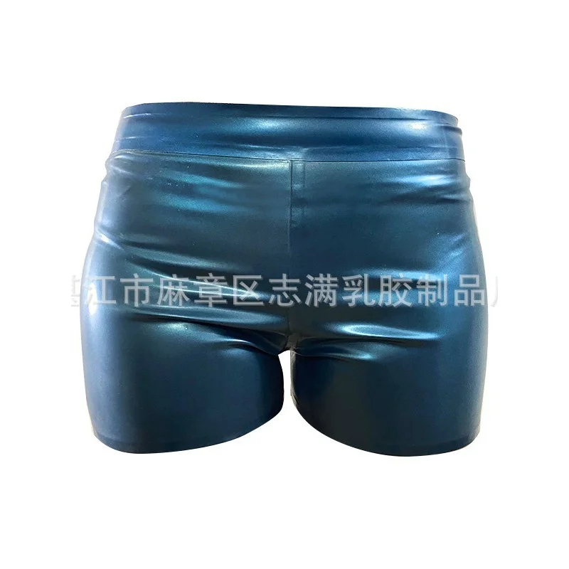 

Malaysia Imported Natural Latex Clothing European and American Style Sexy Latex Tight Shorts Show Latex Clothing