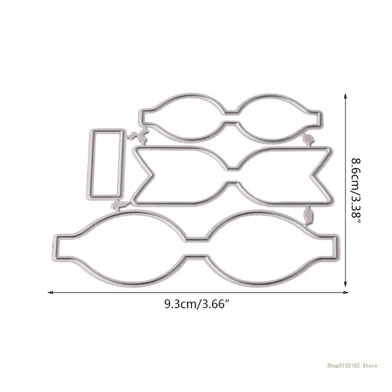 QX2E Bow-knot Metal Cutting Dies Stencil Embossing Tool DIY Paper Cards Album Decor