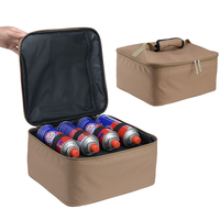 Large Capacity Outdoor Camping Gas Tank Storage Bag with Ground Nail Feature Tool Bag for Picnic Cookware Utensils Gas Canister