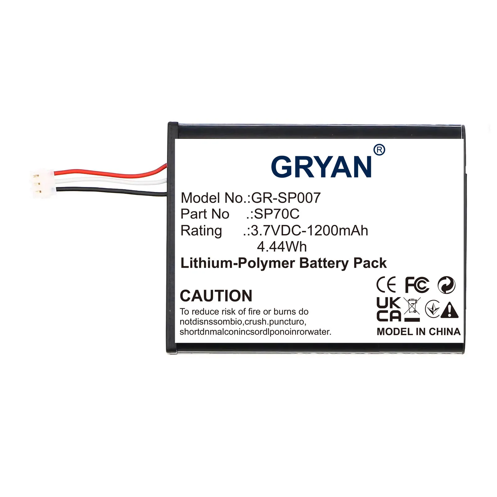 GRYAN  1200mAh Game Console Battery SP70C for Sony PSP E1000, E1002, E1004, E1008, Pulse Wireless Headset 7.1