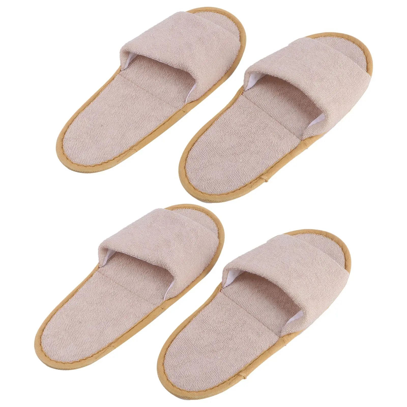 

2 Pairs Vacation Slippers Guest Comfortable Travel Women Portable Foldable Towel