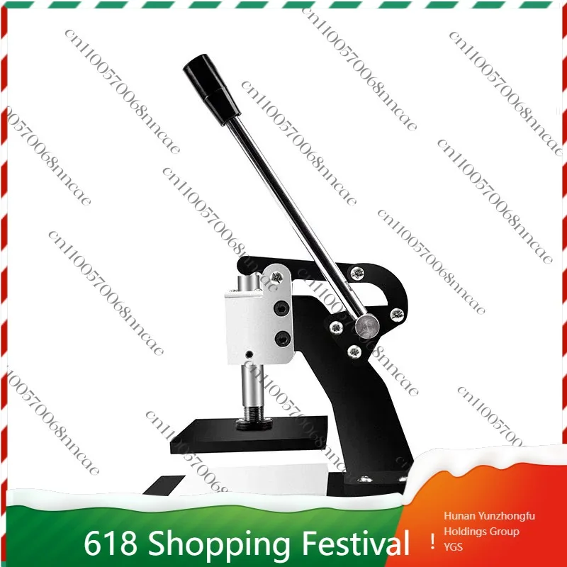 Manual Leather Die Cutting Machine, 0.8T Pressure Hand Press for 90x130mm Samples & Gasket Punching