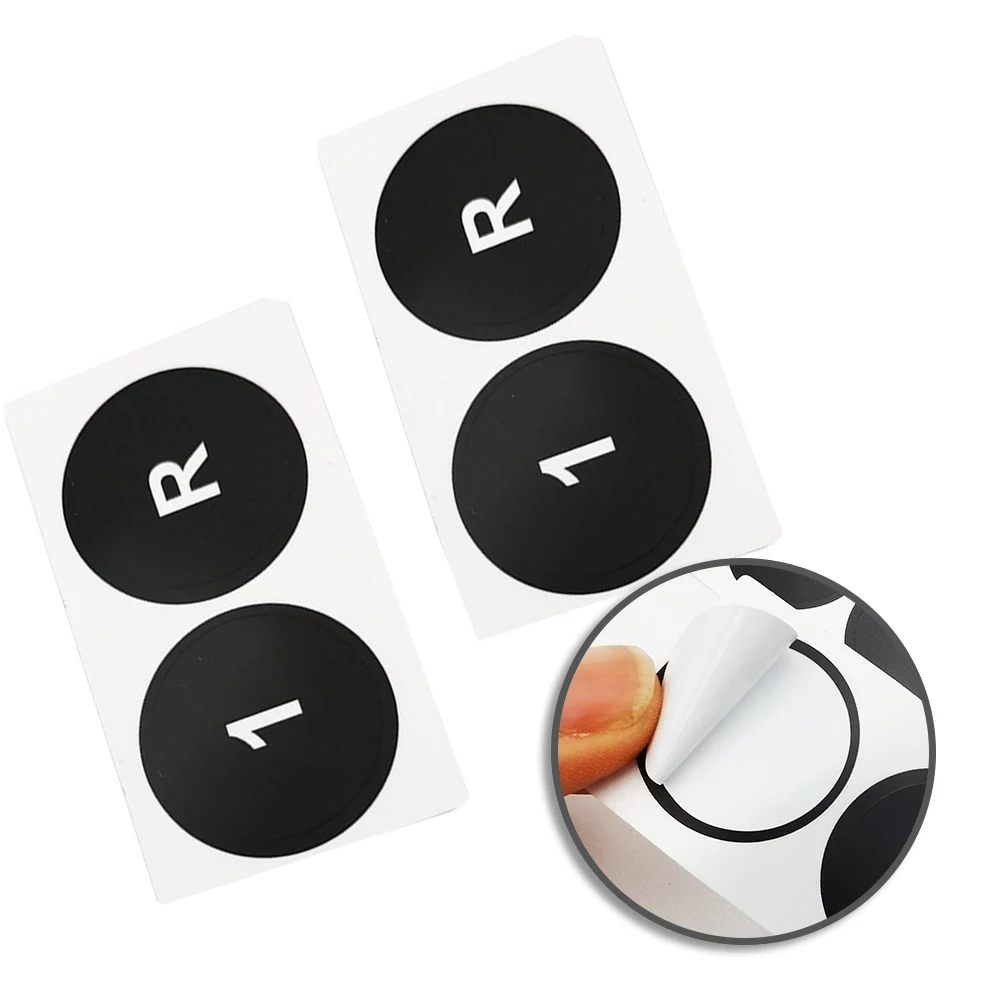2-Pack Gear Selection Button Repair Stickers For Maserati Gran-Turismo Sport Black Vinyl Decal White Lettering
