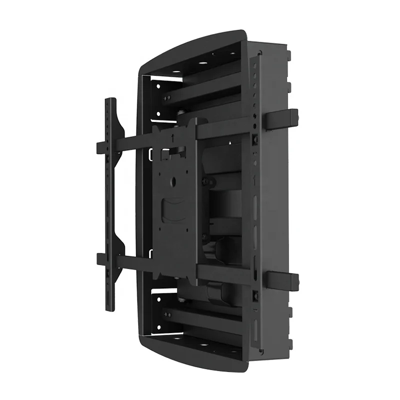 180 Degrees Swivel Recessed TV Wall Mount Full Motion Flexible TV Bracket for Home Living Room Bedroom Flat Screen Display