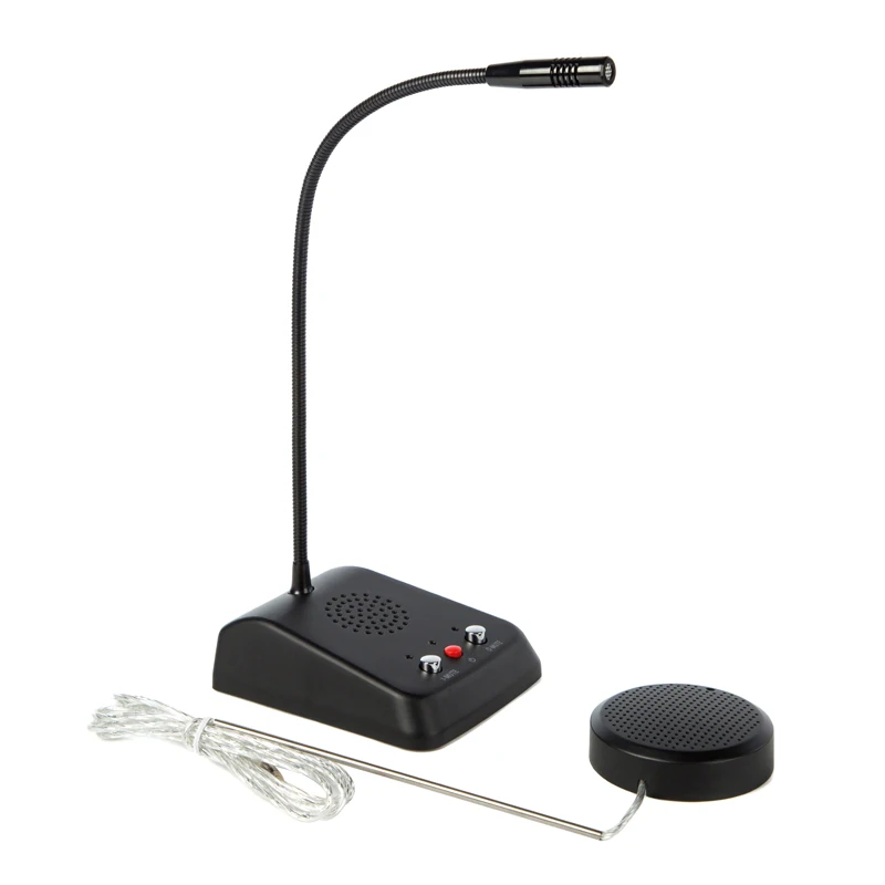 3W Anti-Interference Noise Free Dual-Way Window Counter Intercom Microphone for The Bank/Office/Hospital/Ticket Window Station