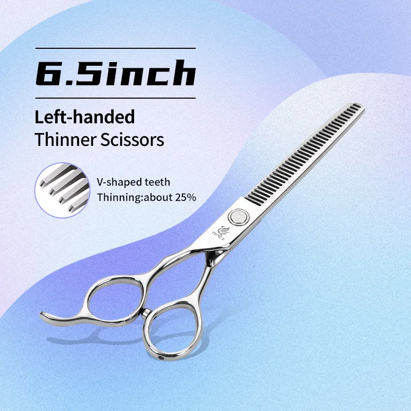 Fenice Linkshandige Professionele 7.0/7.5/8 inch JP440C Snijden Gebogen Pluizige Dunner Chunker Schaar Set Kit Hond Verzorging