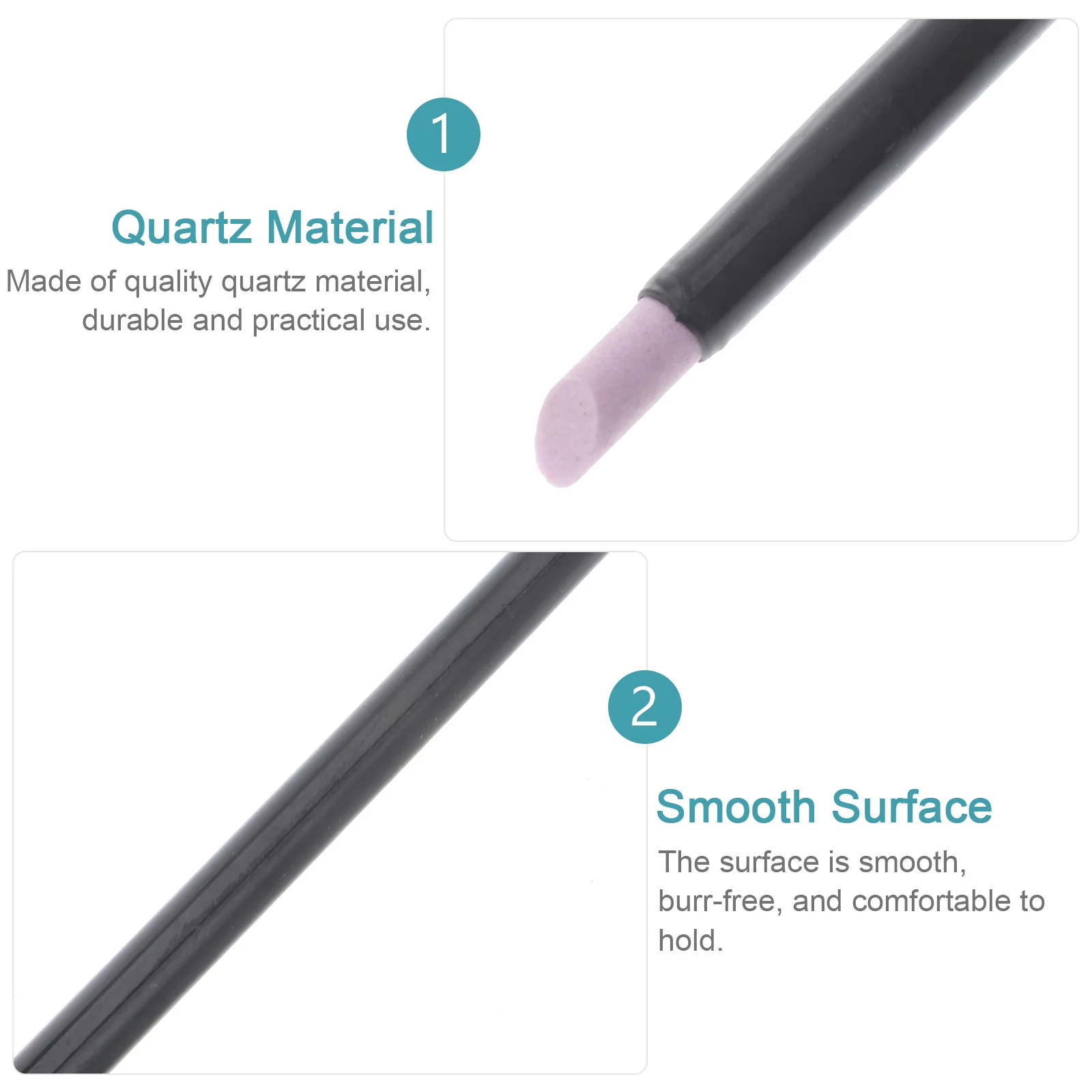 2pcs Cuticle Pushers Dead Skin Remover Tool Manicure Nail Art Polish Rod For Filing Edges Cleaning Under Nails Reusable