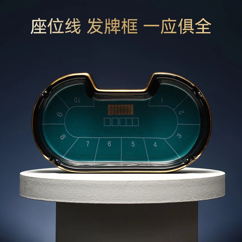 

[POKERABOVE] Creative personality Texas poker table ceramic home trend entertainment office ashtray
