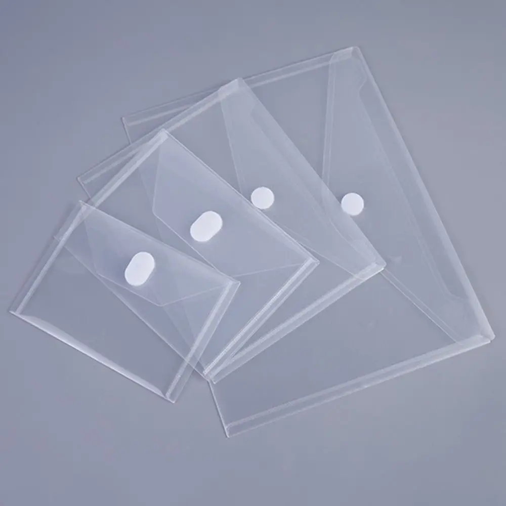 

High Quality A4/A5/A7/A8 File Folder Transparent Plastic Document Folder Waterproof Stationery Bag School Office